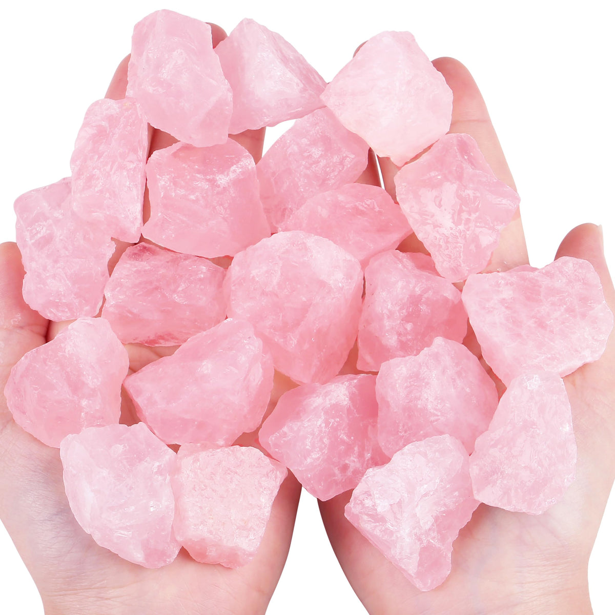 QINJIEJIE cuarzo rosa crudo de 1 pulgada para meditación y decoración.