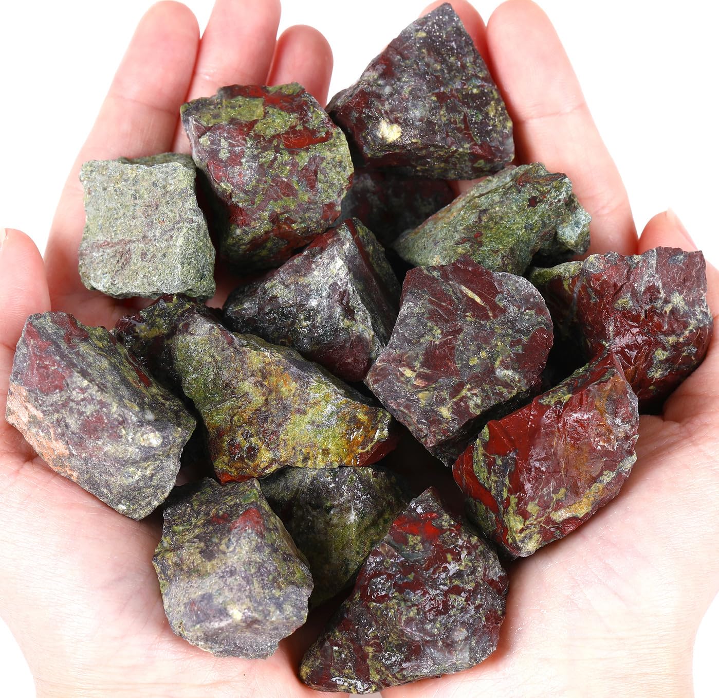 QINJIEJIE Piedra Sangre de Dragón: cristal crudo para decoración y colección.