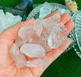 Piedras para artesanía con cuarzo claro QINJIEJIE, ideales para pulir.