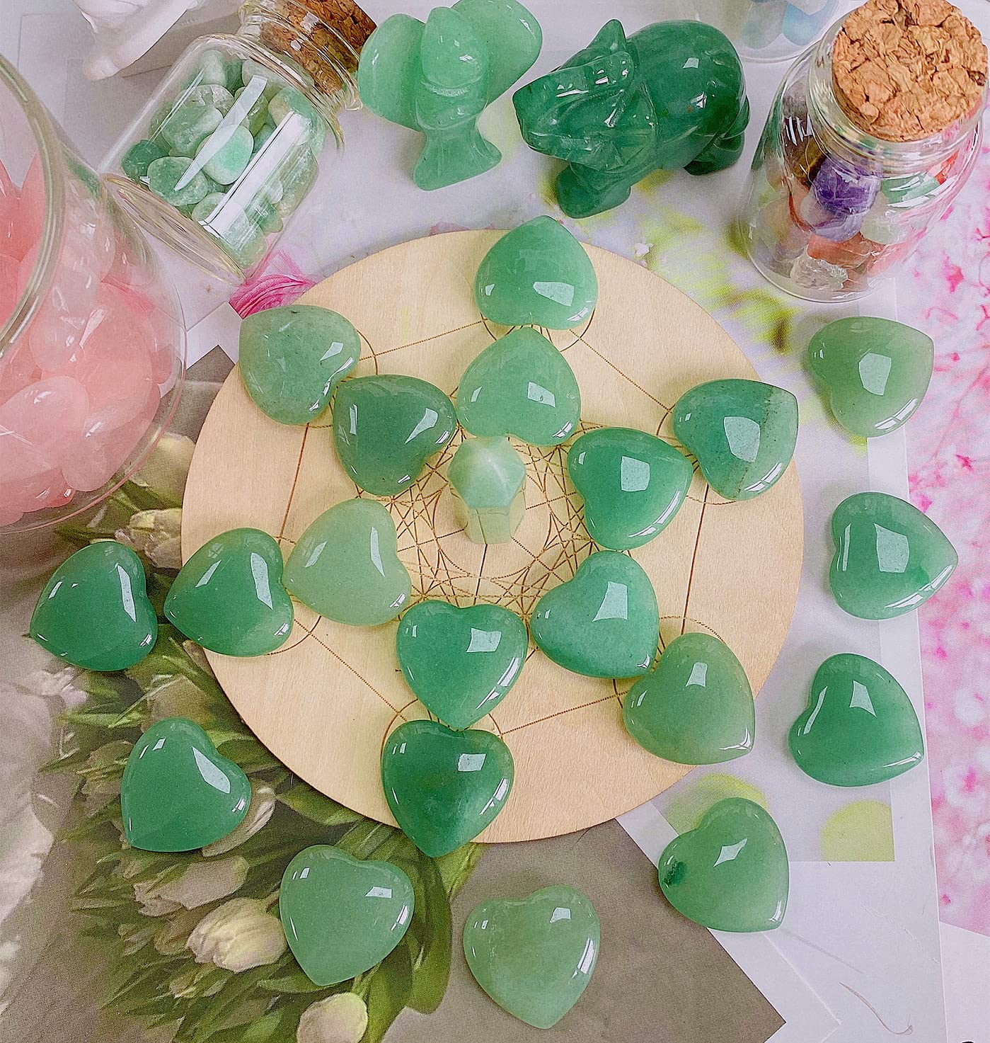 QINJIEJIE Piedras para meditar y mantener un balance energético suave.