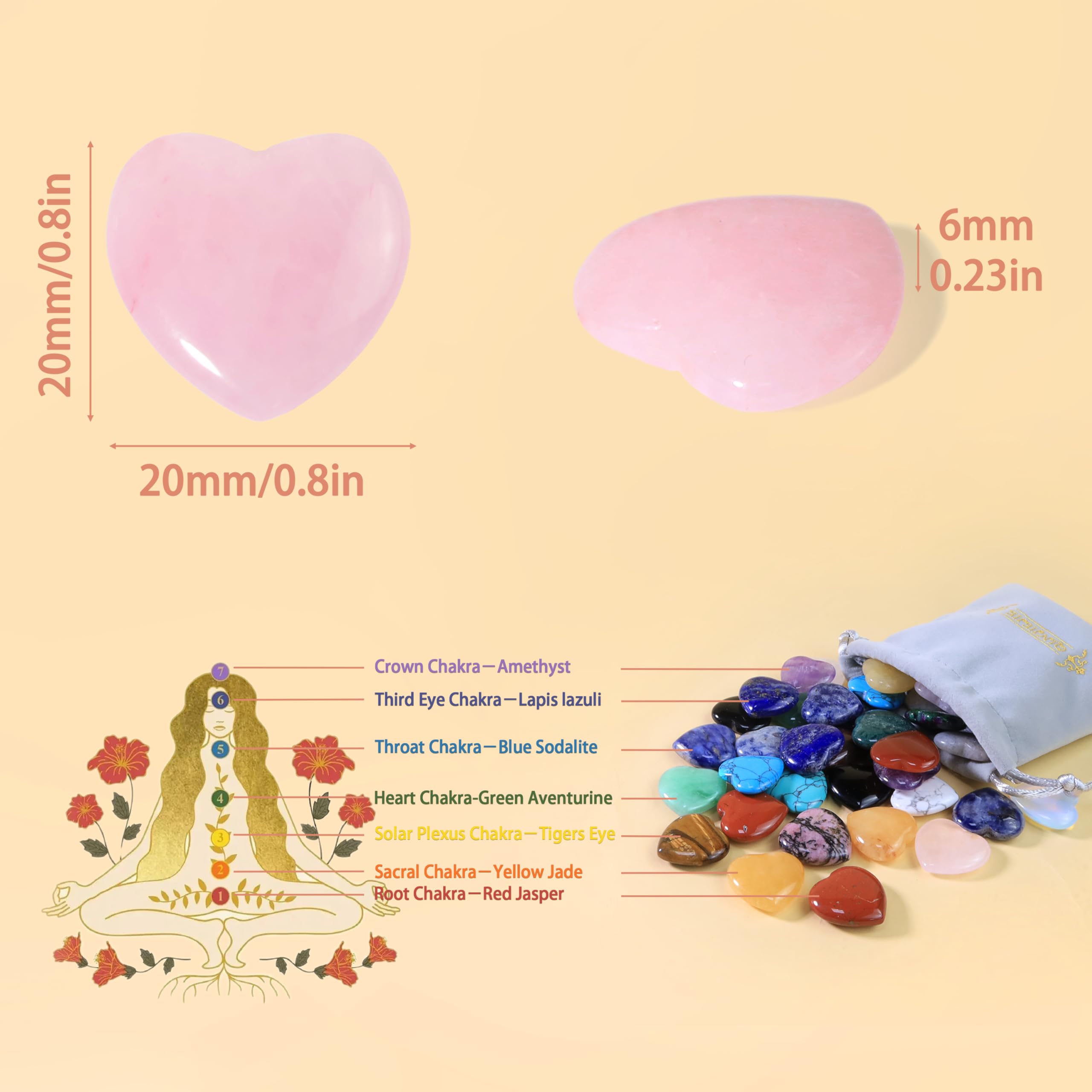 QINJIEJIE: piezas para proyectos caseros con cuarzo rosa.