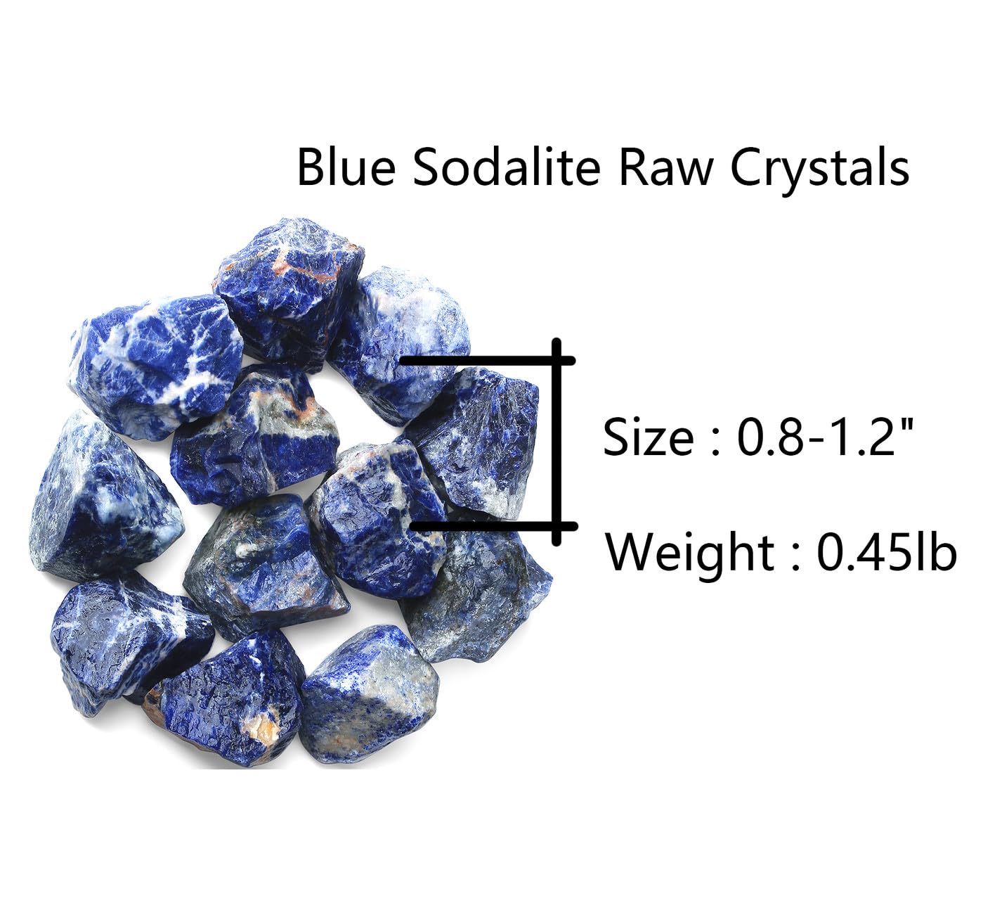 QINJIEJIE sodalita azul pieza cruda para decoración y Feng shui