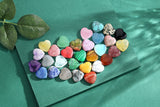 QINJIEJIE malaquita, corazón pulido, ideal para energía positiva y enfoque diario.