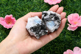 QINJIEJIE piedra luna arcoíris cruda, limpia, lista para pulir y joyería artesanal
