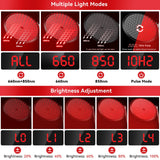 QRQ modos múltiples y brillo variable para sesiones ajustadas.