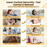 Qsbon Cortisol Reducer, etiqueta de ingredientes, opción sin gluten para uso diario.