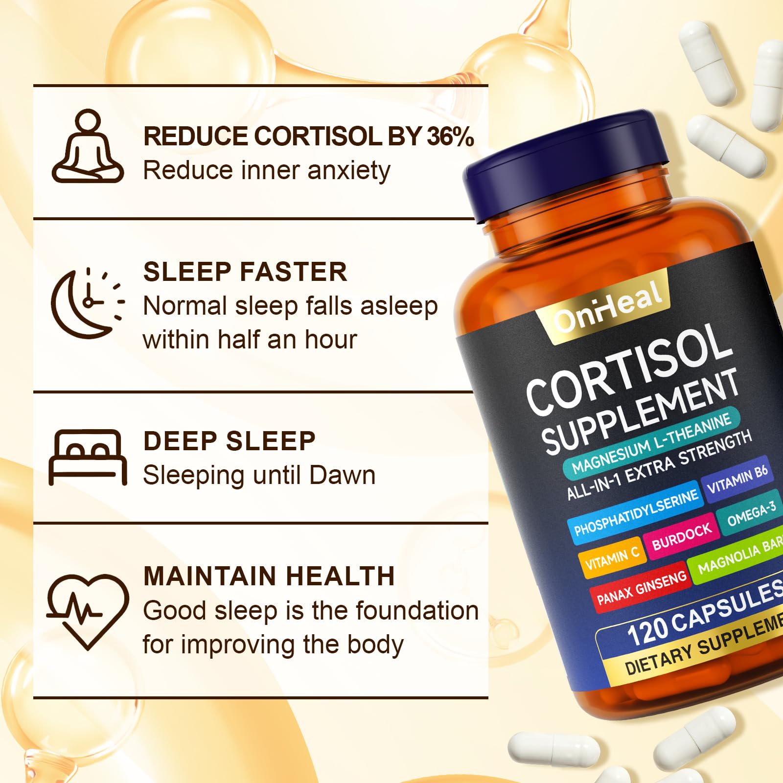 Qsbon Cortisol Reducer, rutina de mañana, ayuda a mantener la concentración.