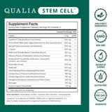 Qualia Stem Cell: ingredientes clave visibles para apoyo nutricional diario.