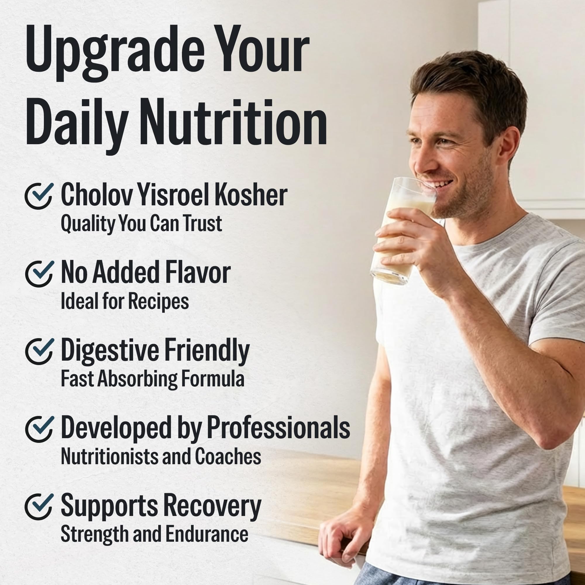 Qualify Proteína de suero sin sabor, ideal para recuperación post entrenamiento