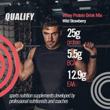 Tapa de Qualify whey fresa para almacenamiento y frescura