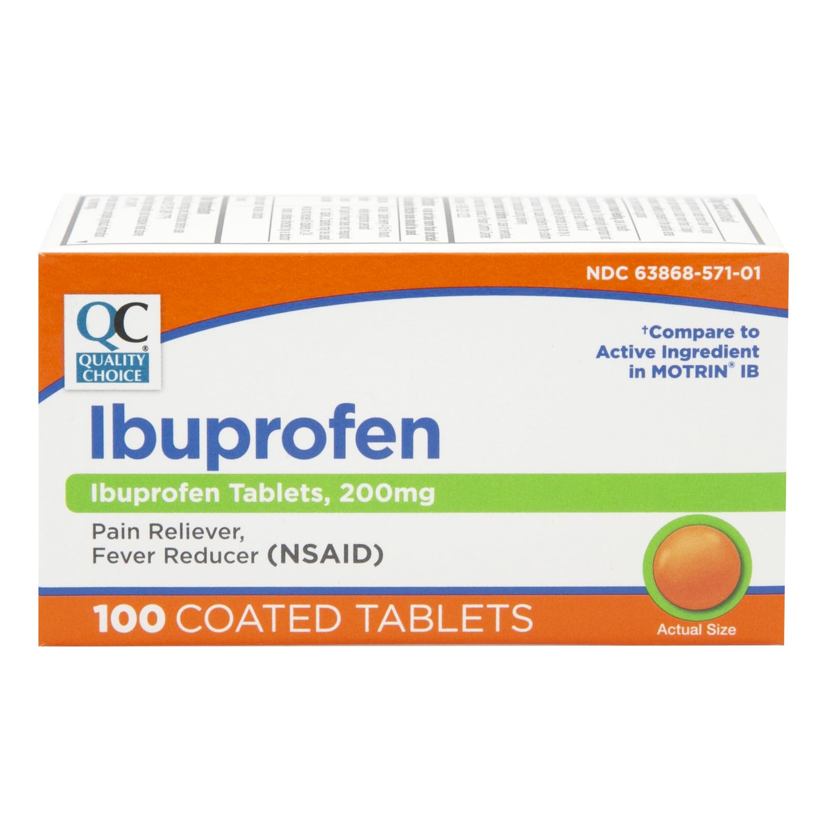 Quality Choice Ibuprofeno: caja de 200 mg para alivio temporal del dolor