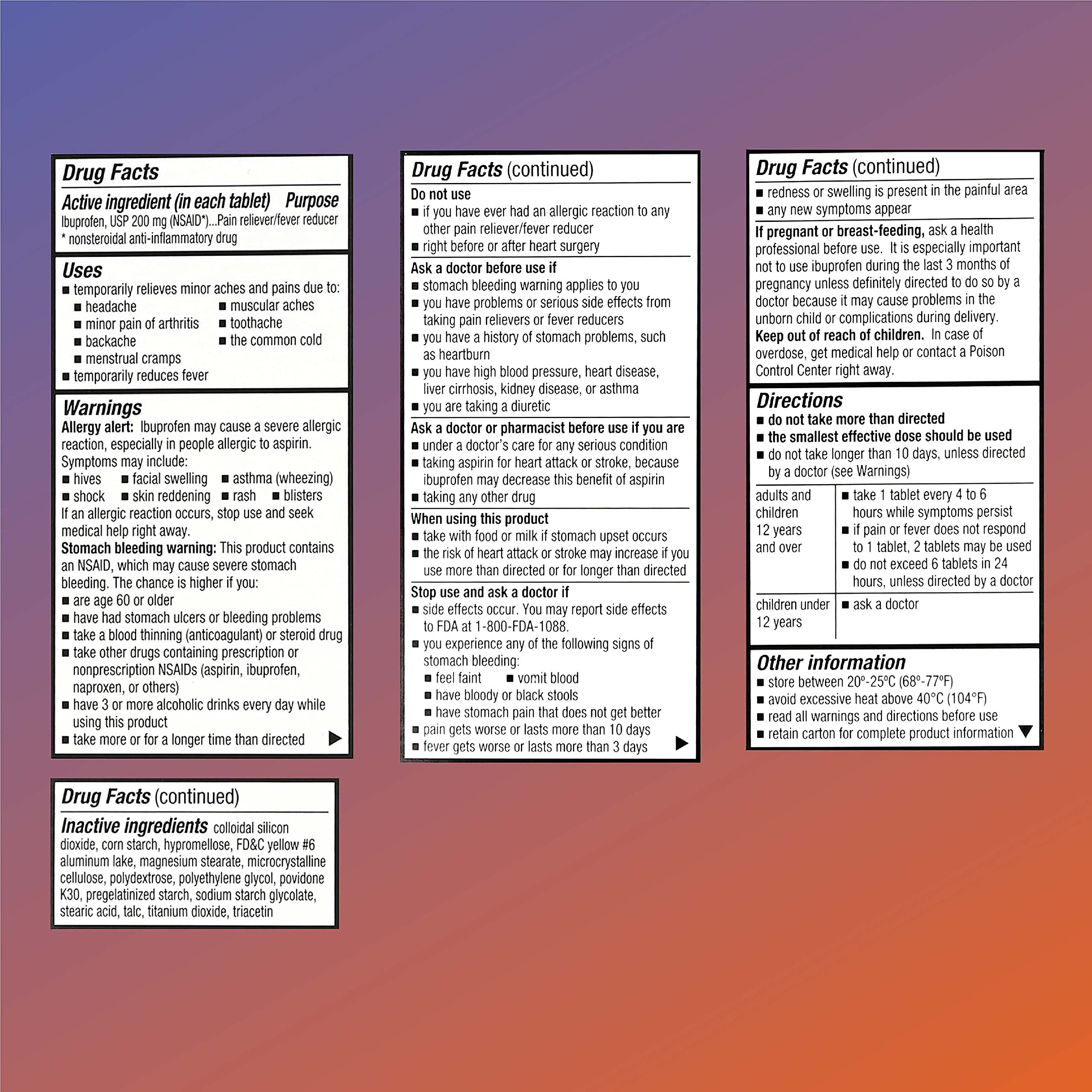 Quality Choice Ibuprofeno: etiqueta clara facilita identificar dosis y uso correcto