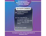 Quality Choice Omeprazol caja 42 tabletas tres cursos 14 días, presentación práctica