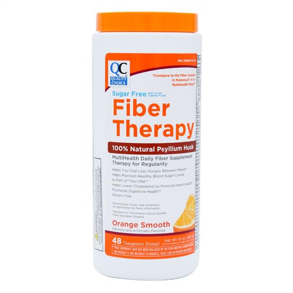 Quality Choice polvos fibra naranja, 48 dosis para consumo diario.