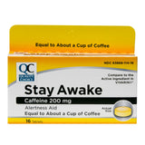 Quality Choice Stay Awake tableta cafeina en botella, impulso rapido para estudiar de noche