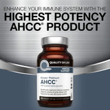 Quality of Life AHCC Kinoko Platinum 750 mg, cápsulas vegetarianas aptas para gluten