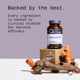 Quality of Life Curcumin-SR, etiqueta clara con información de calidad.