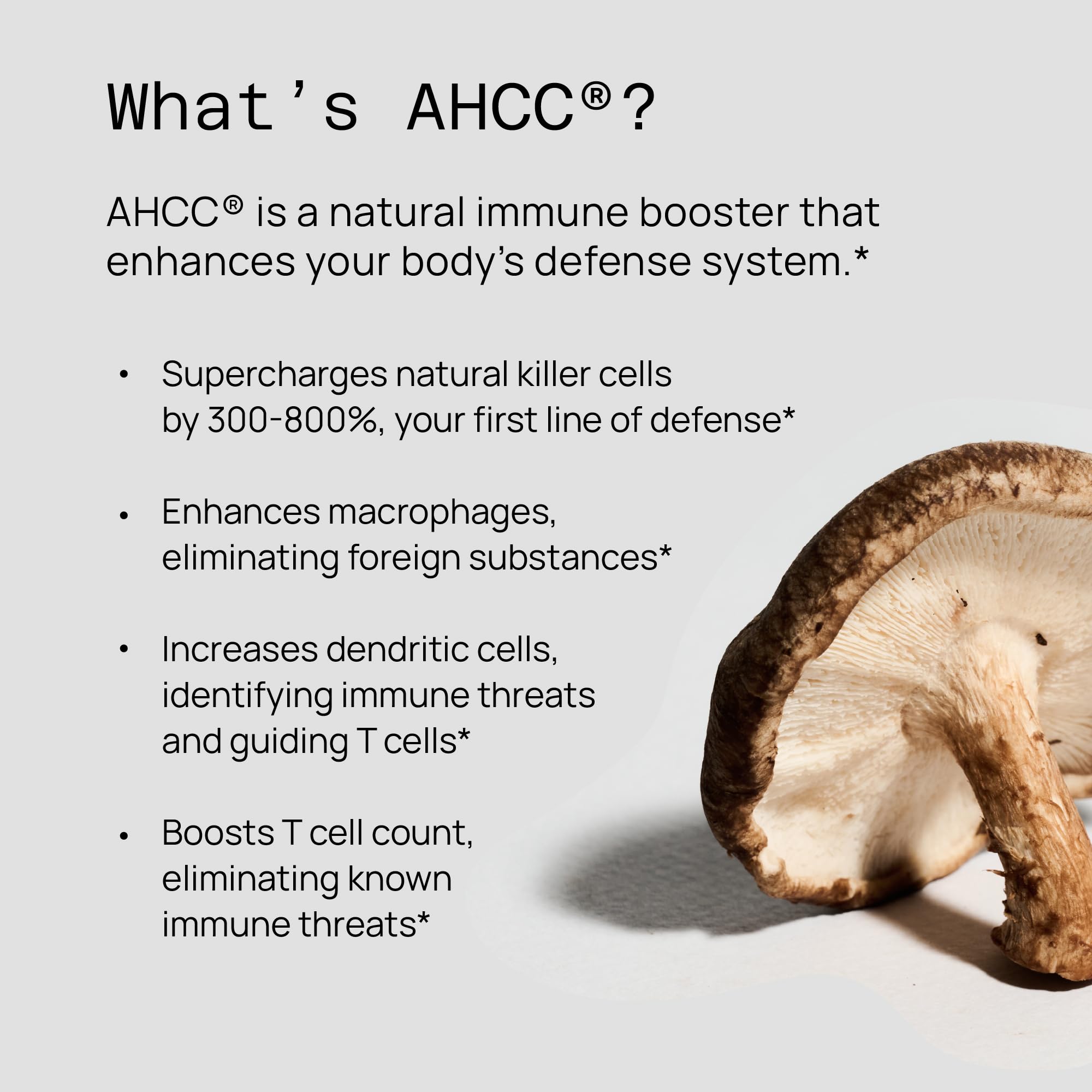 Quality of Life Kinoko Gold AHCC caja y frasco para compra informada