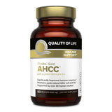 Quality of Life Kinoko Gold AHCC cápsulas en primer plano para apoyo inmunitario