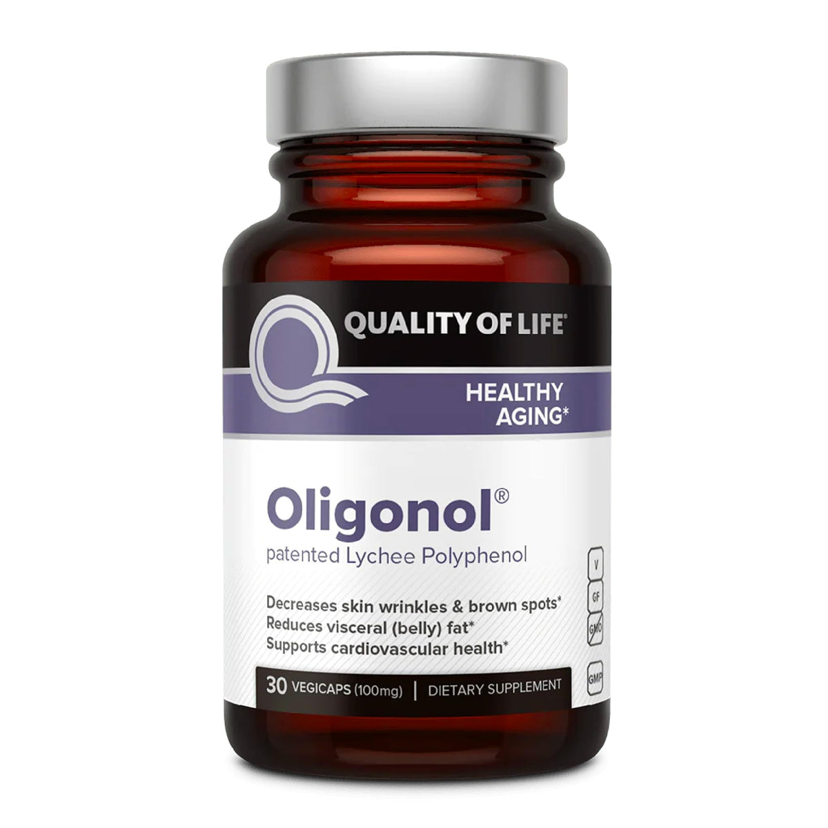 Quality of Life Oligonol, botella-cápsulas para apoyar la circulación diaria.