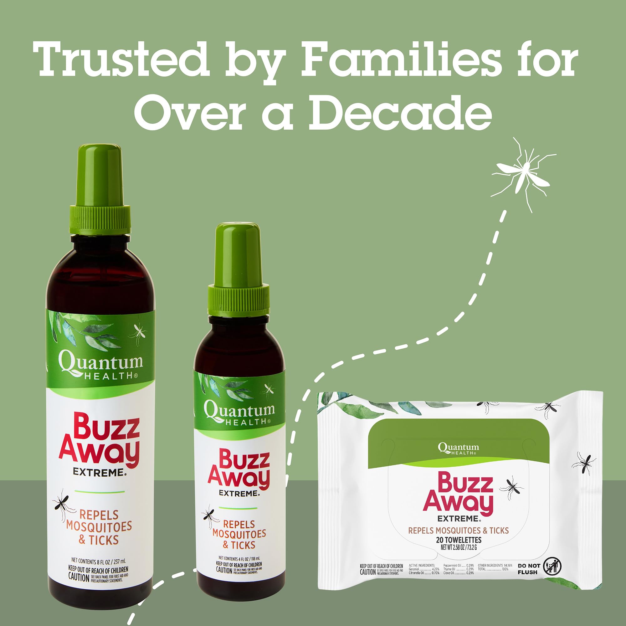 Quantum Buzz Away Extreme: aceites esenciales naturales para protección sin sustancias artificiales.