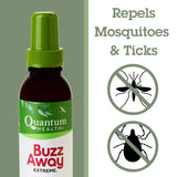 Mezcla de aceites esenciales de menta y citronela en Quantum Buzz Away Extreme