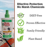 Aroma natural de citronela y hierba limón en Quantum Buzz Away Extreme.