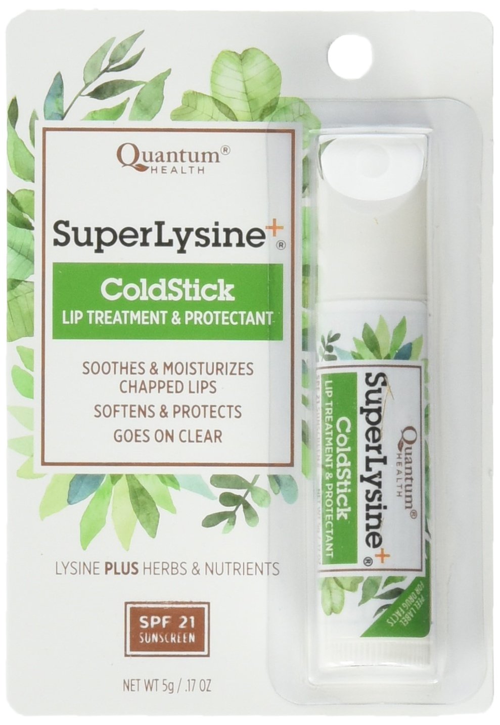 Quantum Coldstick Super Lysine para labios, cuidado diario y protección SPF-21.