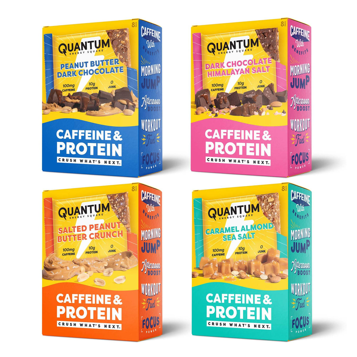 Quantum Energy Squares barra cafeina, impulso sostenido para la mañana
