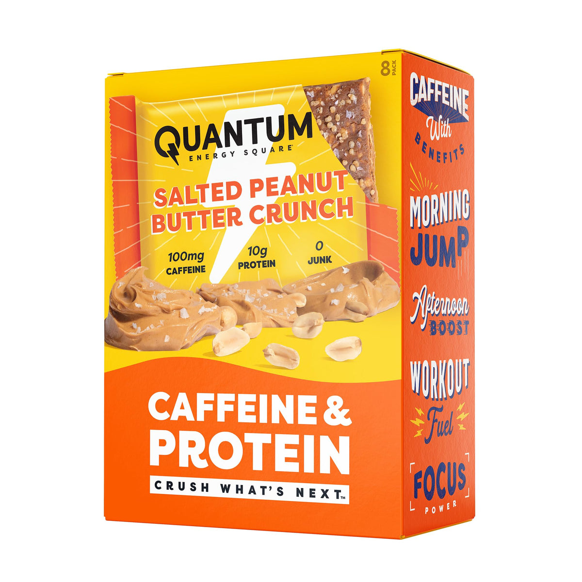 Quantum Energy Squares barra energía cafeína para un impulso rápido en la mañana