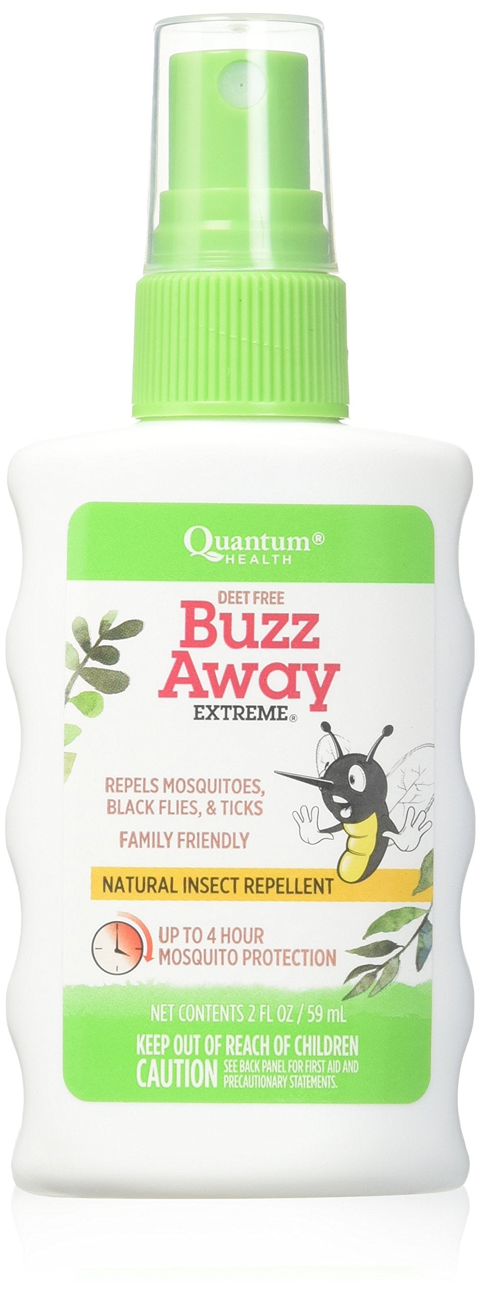Quantum Health Buzz Away Extreme Spray botella repelente natural para uso familiar sin DEET