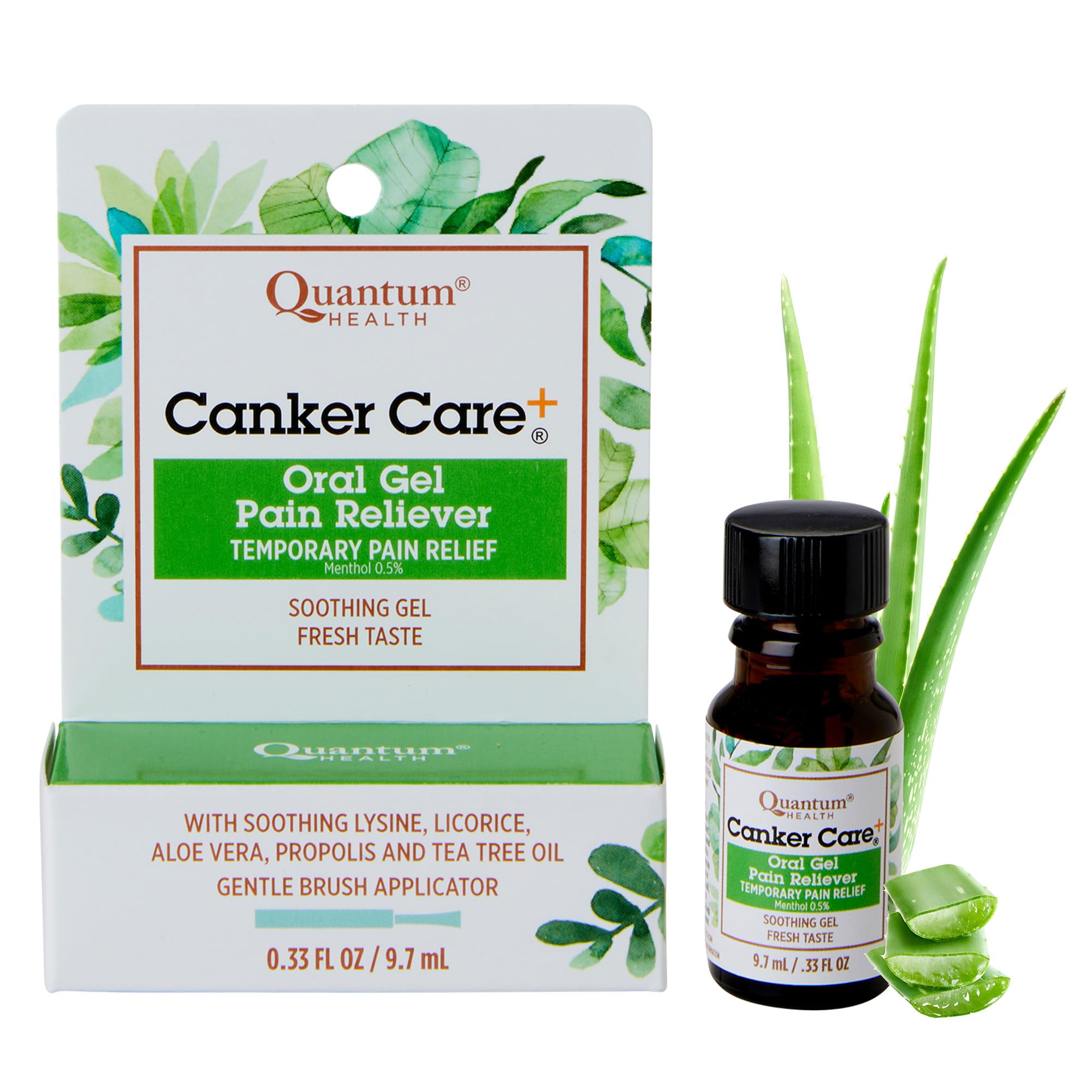 Quantum Health Canker Care+ gel para aplicación suave en encías y lengua, alivio inmediato