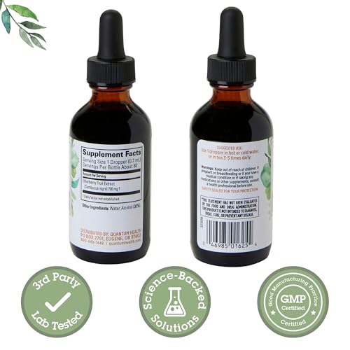 Gotero Quantum Health 700 mg para dosis concentrada de saúco