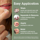 Parche labial con perfil translúcido de Quantum Health, se integra con maquillaje.