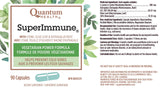 Quantum Health Super Immune+ cápsulas con etiqueta, fácil identificación.