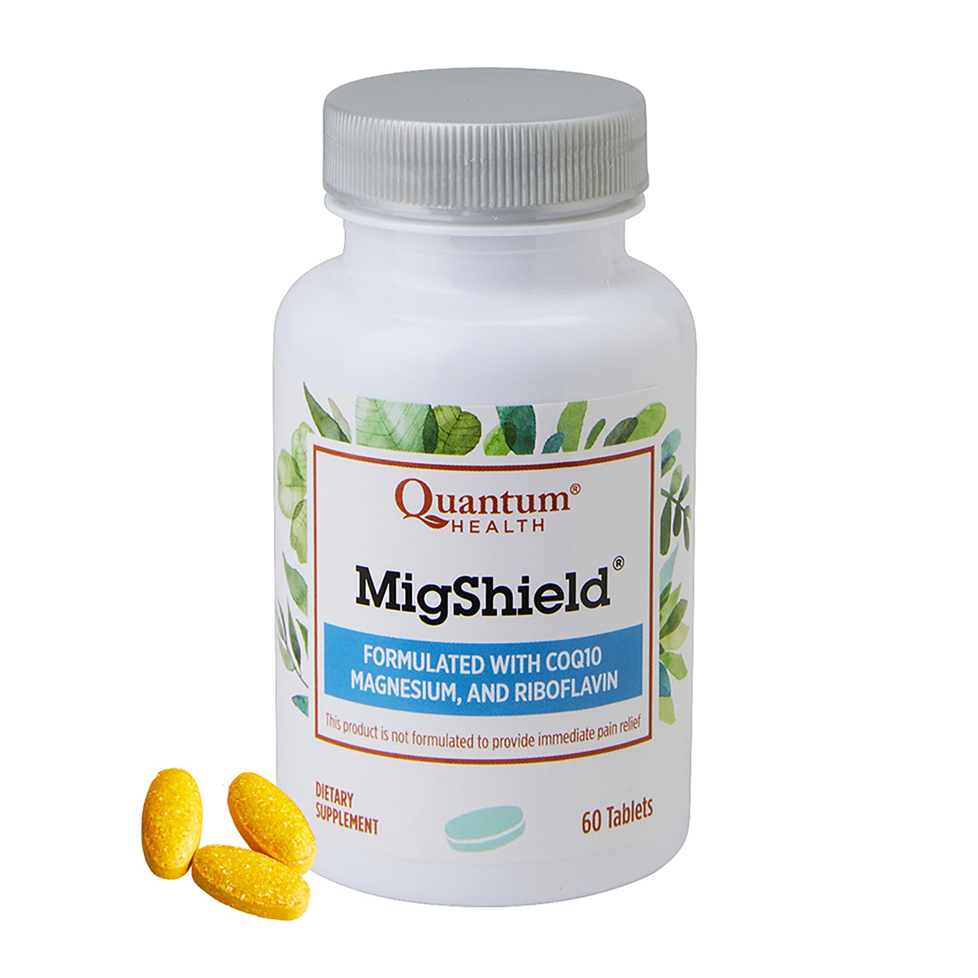 Quantum MigShield tabletas en botella: apoyo diario para la función muscular y cerebral.