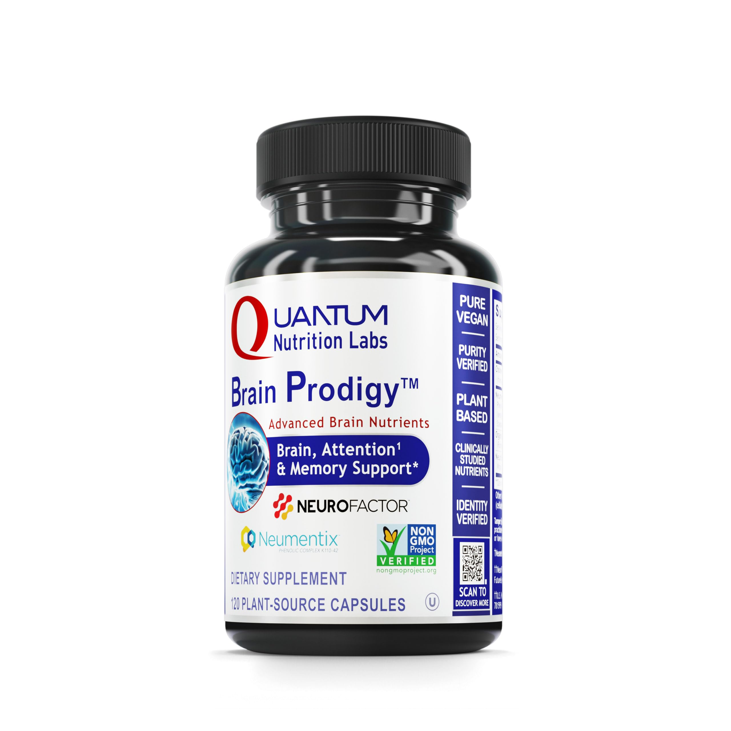 Brain Prodigy de Quantum Nutrition Labs: cápsulas para memoria y enfoque diario