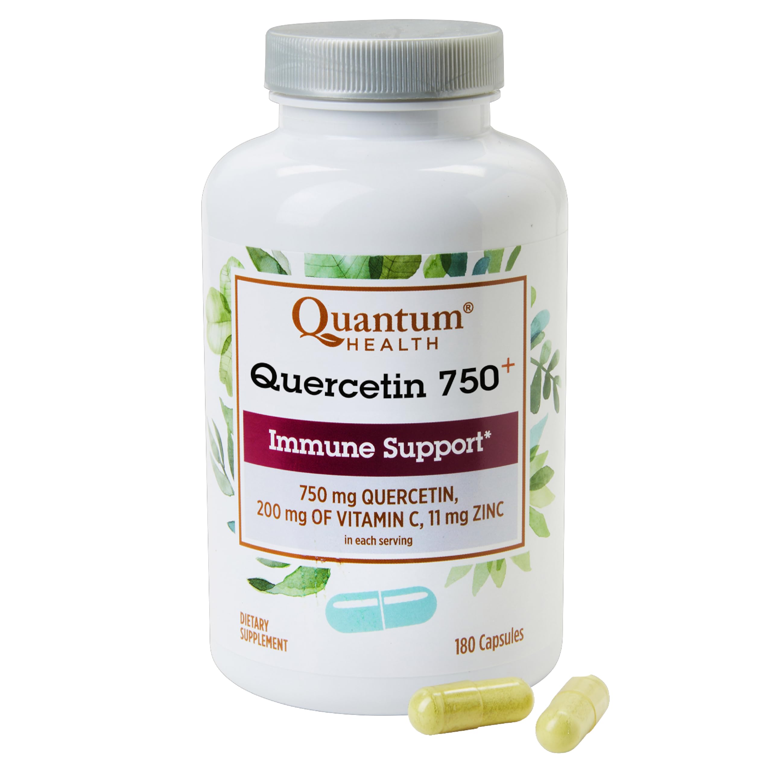 Quantum Quercetin+ 750mg cápsulas: frasco de cápsulas para apoyo inmune diario