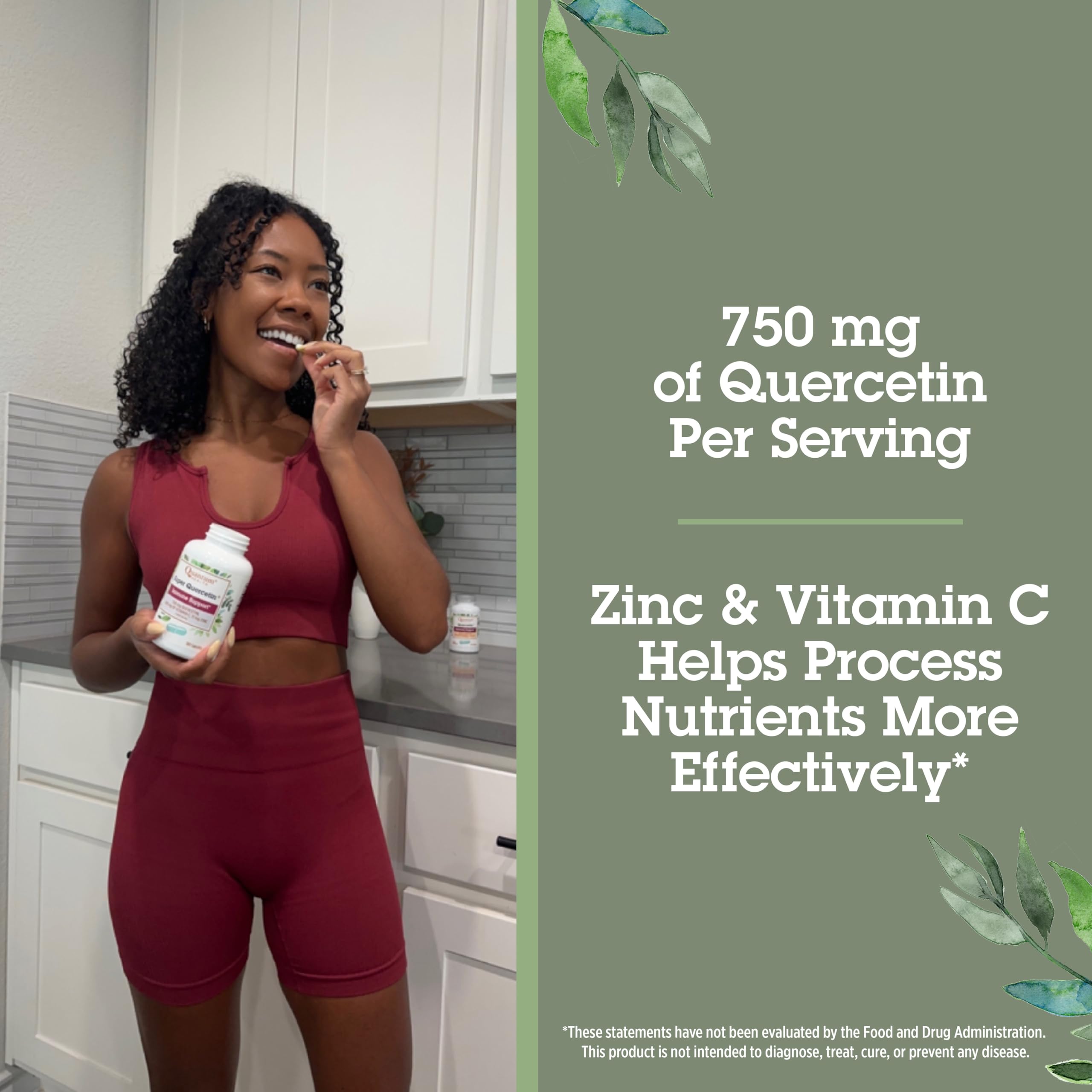Quantum Quercetin+ 750mg: cápsulas en mano para dosis diaria conveniente
