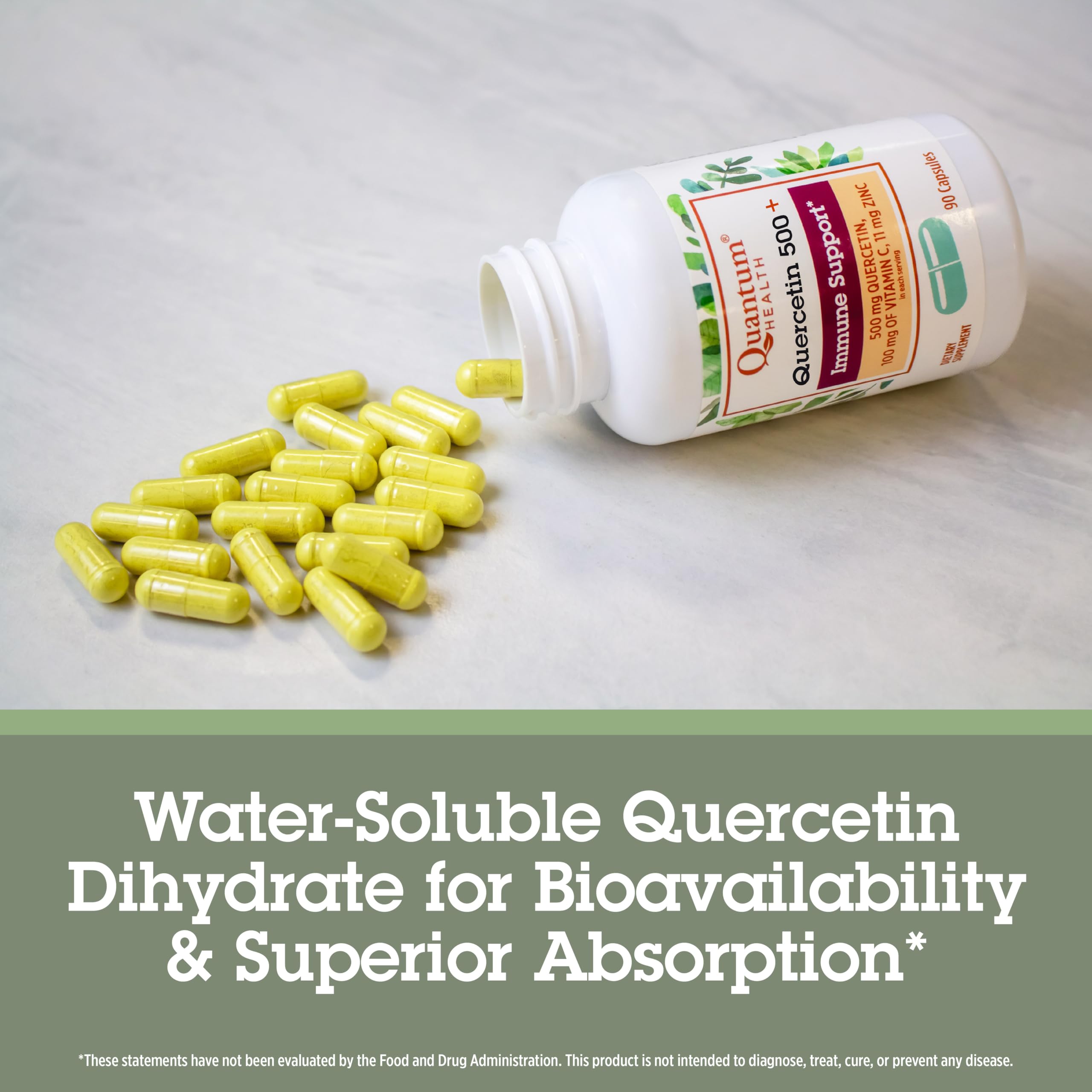 Quantum Quercetina 500 vitamina C soporte antioxidante para un cuerpo activo