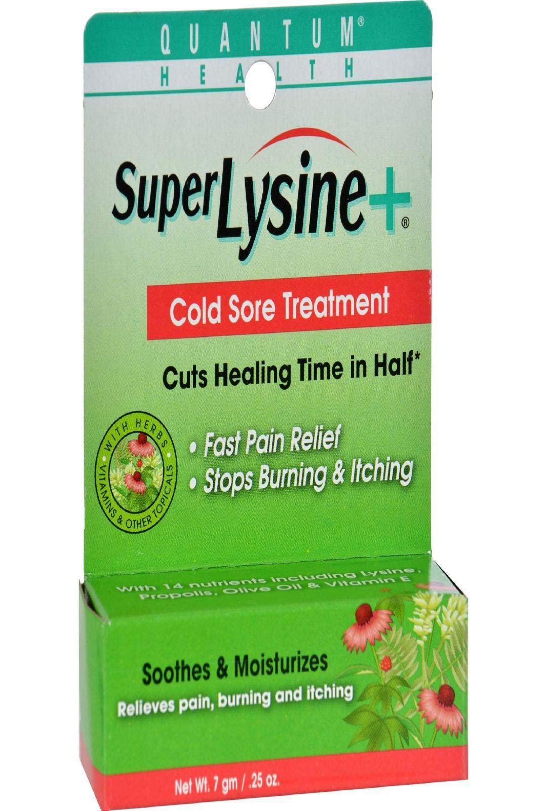 Quantum Super Lysine Plus crema para herpes: aplicación localizada para alivio suave.