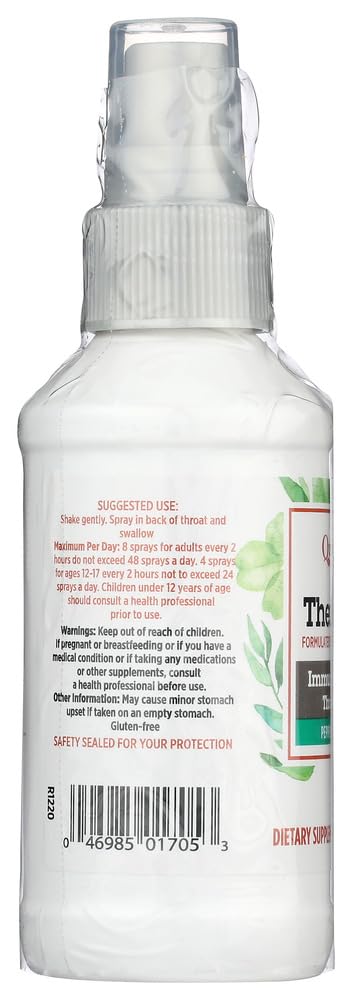 Quantum Thera Zinc Spray en acción, rociado suave para uso rápido durante el día.