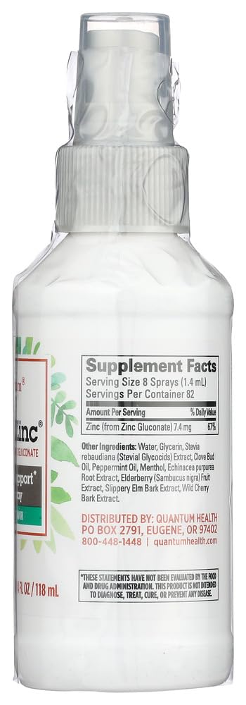 Quantum Thera Zinc Spray envase para llevar, ideal para bolso.