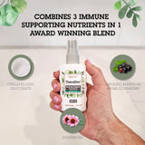 Quantum TheraZinc aerosol bucal contiene mentol para frescura