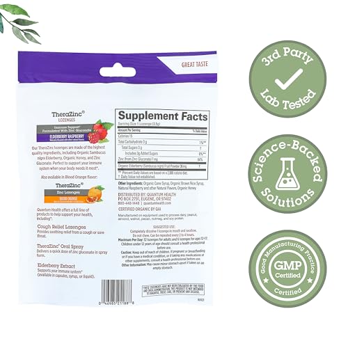 Pastilla TheraZinc 7 mg zinc gluconato para apoyo diario