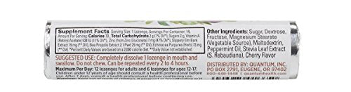 Pastillas TheraZinc sabor cereza y menta para alivio suave de garganta.