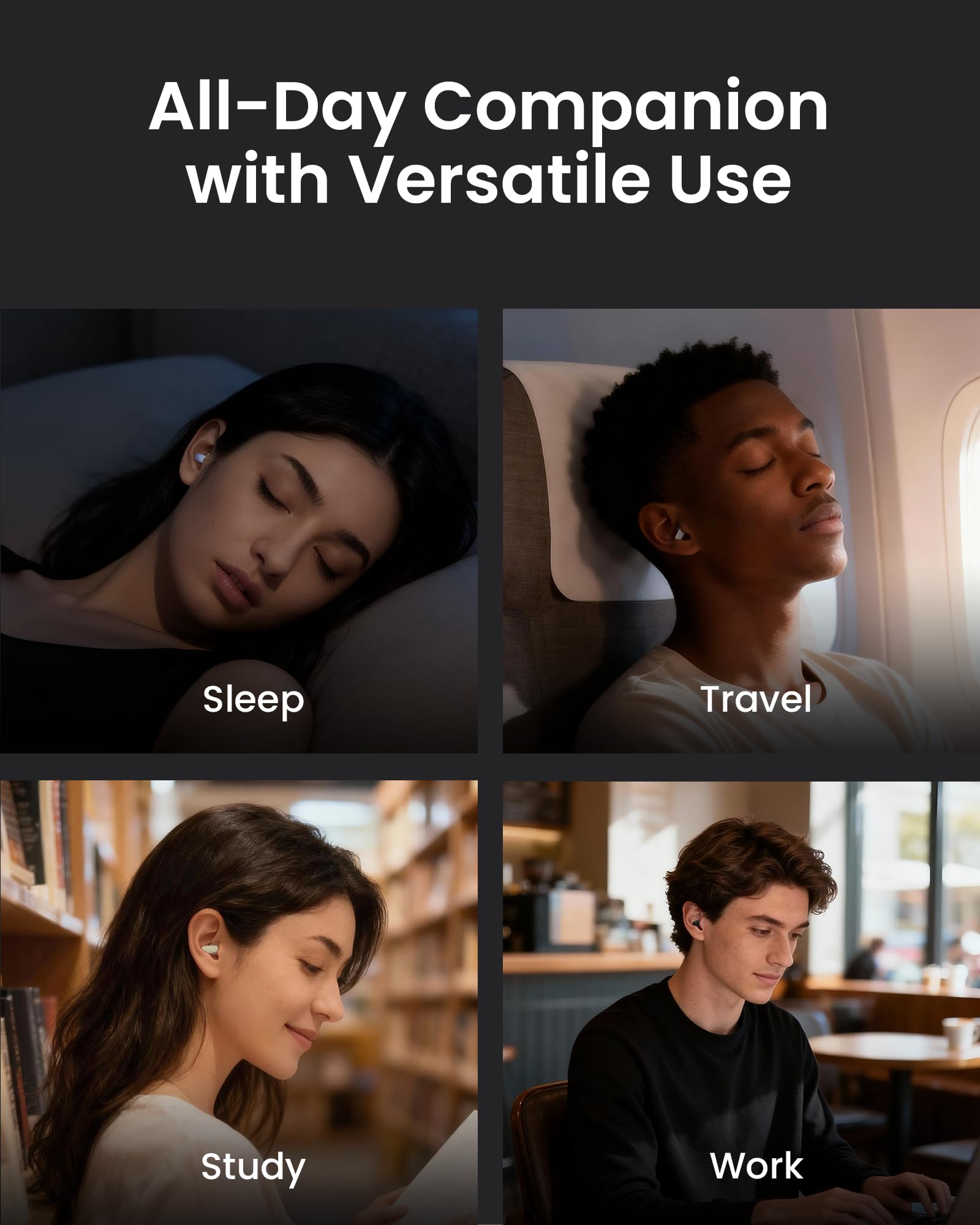 QubitPulse puntas intercambiables: personaliza el ajuste para mayor comodidad.