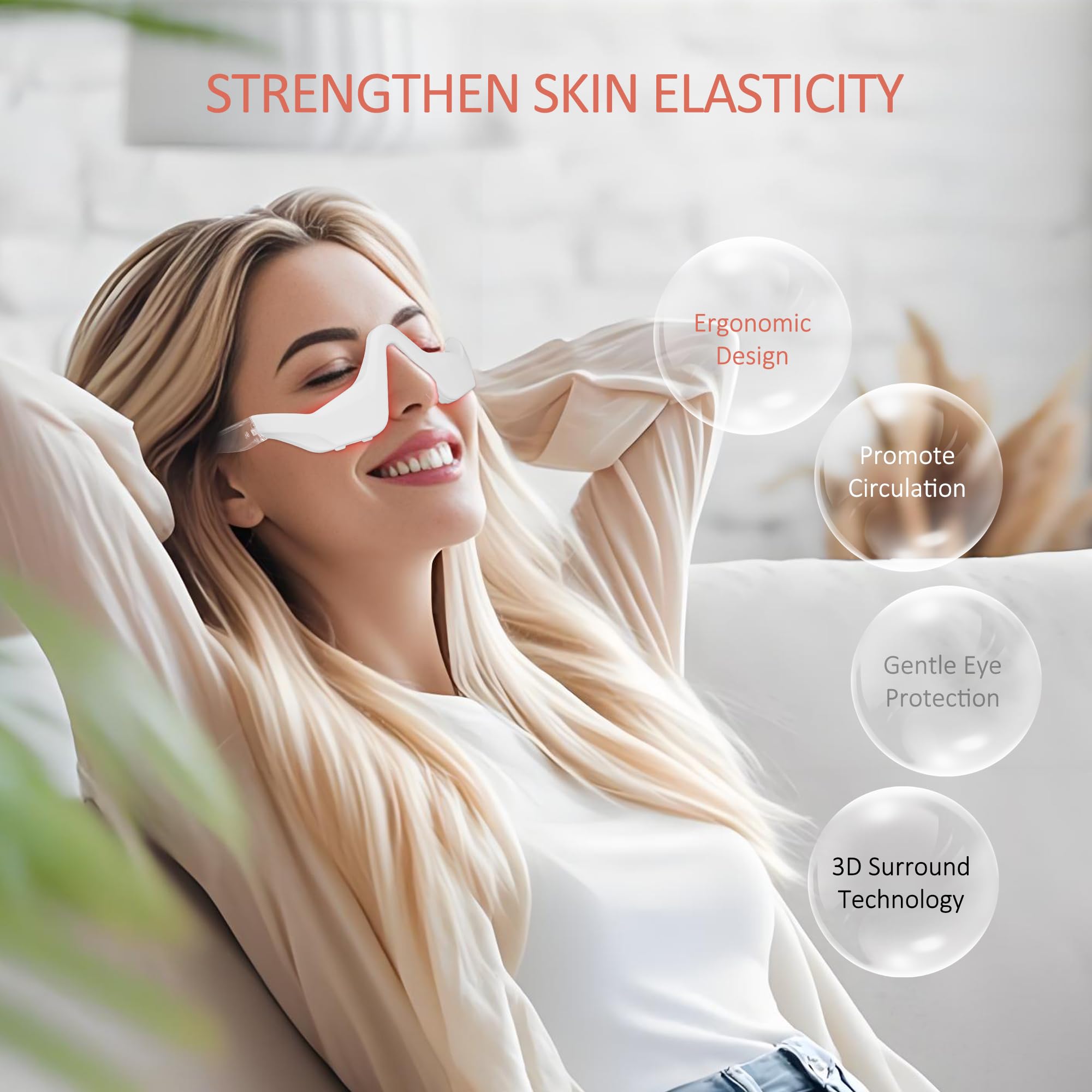 Queleay luz roja ojos detalle led, con intensidad ajustable para uso cómodo.