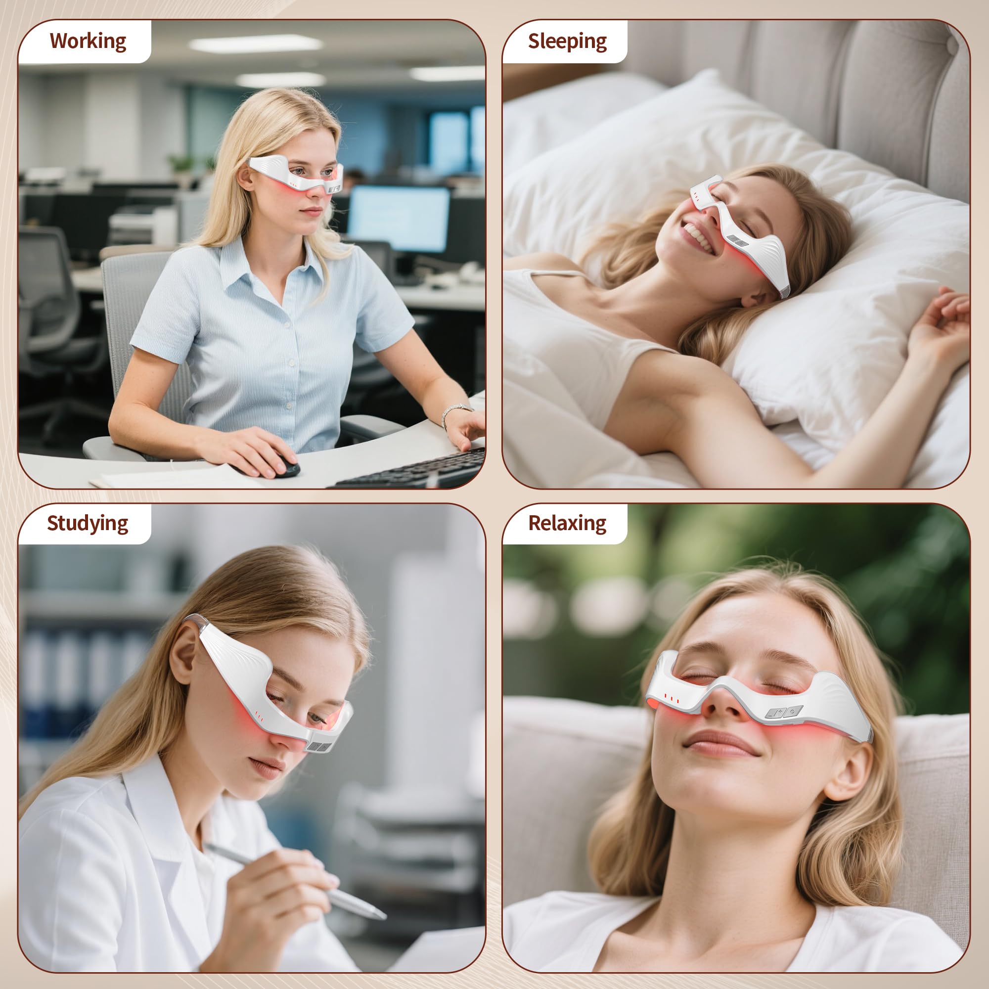 Queleay pack incluye gafas, cable de carga y correa para gafas