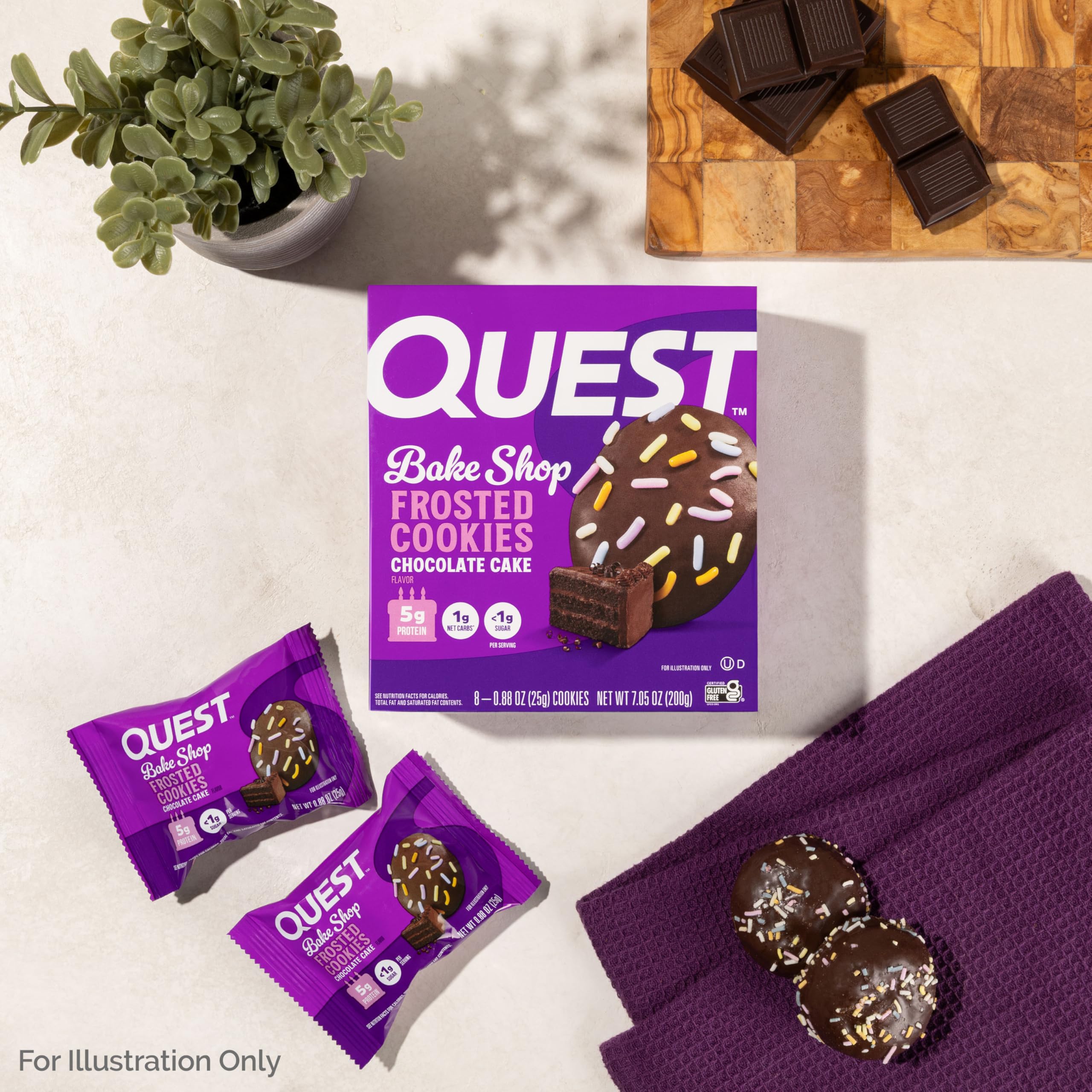 Quest Nutrition Frosted Cookies: 5 g de proteína por porción para saciar.